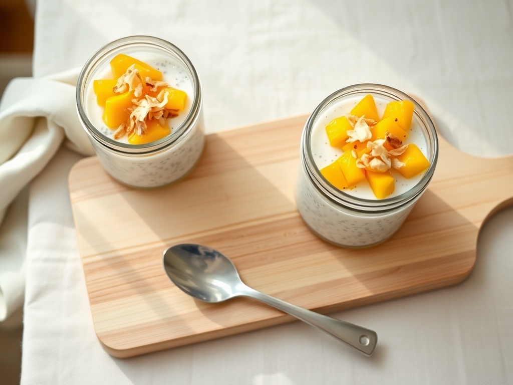 Mango-Coconut Chia Pudding Jars
