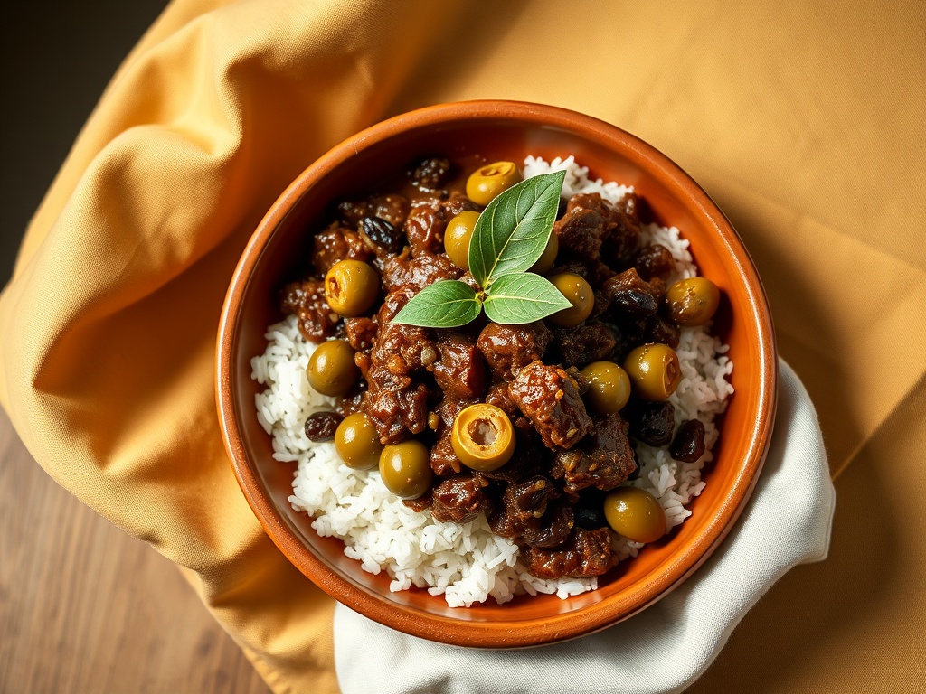 Skillet Beef Picadillo with Olives and Raisins