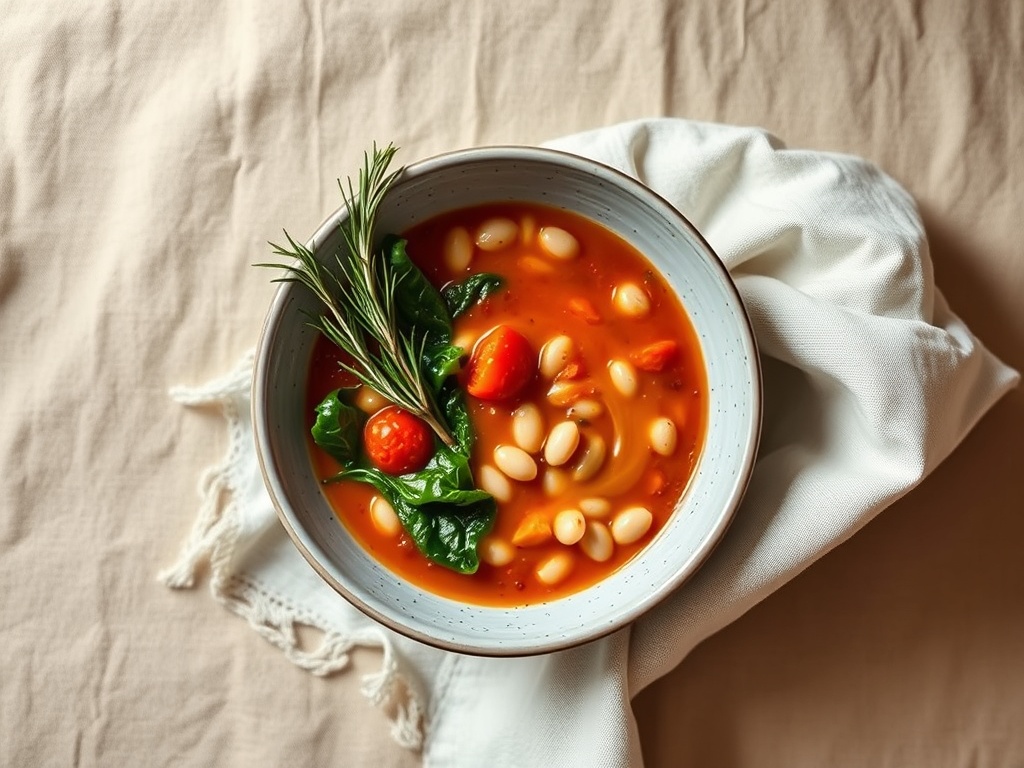 Tuscan White Bean Soup with Rosemary